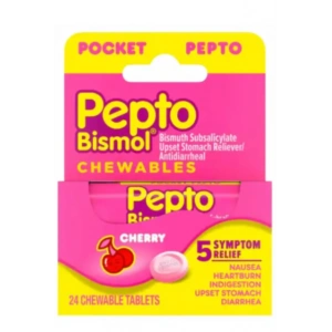 Pepto Bismol Chewables  5 Symptom 24 Chewable Tablet