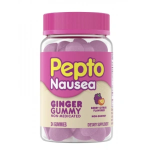 Pepto Bismol Nauseds Gınger Gummy Berry Cıtrus Flavored 24 Gummıes