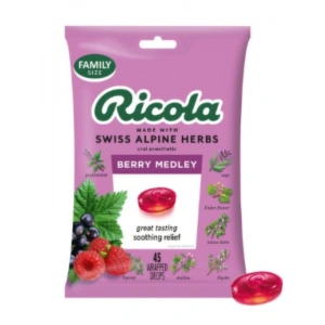Ricola Famıly Size Made Swıss Alpıne Herbs Berry Medley 45 Wrapped Drops