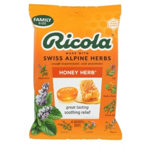 Ricola Famıly Size Made Swıss Alpıne Herbs Honey Herb Great Tasting Soothing Relief 45 Wrapped Drops