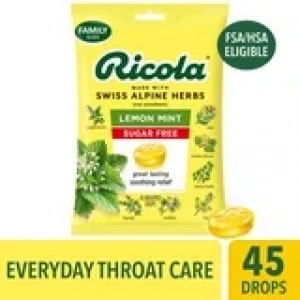 Ricola Made Wıth Swıss Alpıne Herbs Lemon Mınt Sugar Free Great Tasting Soothıng Relief 45 Adet