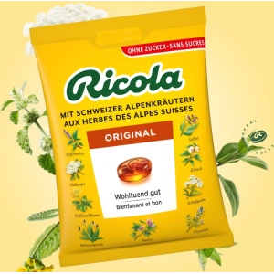 Ricola Mıt Schweızer Alpenkrautern Aux Herbes Des Alpes Suısses Orıgınal Wohltuend Gut 125 gr
