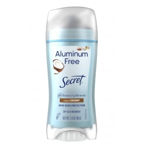 Secret Aluminum Free Balancing Minerals Notes of Coconut 48 hr Odor Protectıon Dry Solıd Stik Deodorant 68 gr