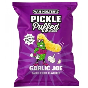 Van Holtens Pıckle Puffed Snacks Garlıc Joe Garlıc Pıckle Flavoured Sarımsaklı Turşu Aromalı Puf Atıştırmalık  90 g