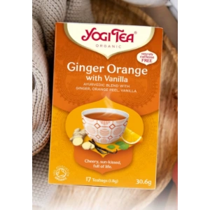 Yogı Tea Organıc Ginger Orange With Vanilla Avurvedıc Blend Wıth Gınger Orange Peel Vanılla 17 Teabags 30,6 gr