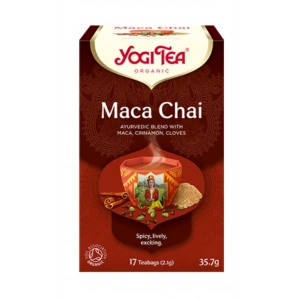 Yogı Tea Organıc Maca Chai Ayurvedic Blend Wıth Maca Cınnamon Cloves Spicy, Lıvely Exciting 17 Tea Bag 35,7 gr
