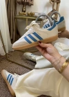 Adidas Samba Krem Mavi İthal Spor Ayakkabı