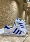 Adidas Süperstar Beyaz Mavi İthal Spor Ayakkabı