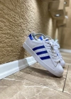 Adidas Süperstar Beyaz Mavi İthal Spor Ayakkabı