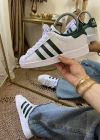 Adidas Süperstar Beyaz Yeşil İthal Unisex