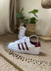 Adidas Süpertstar Beyaz Bordo