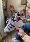 Adidas Süpertstar Beyaz Bordo