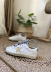Golden Goose Super Star Eskitme Beyaz Simli