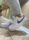 Nike Air Şal Desen Beyaz Siyah Spor Ayakkabı