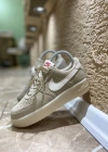 Nike Air Force Süvet Krem Spor Ayakkabı
