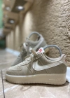 Nike Air Force Süvet Krem Spor Ayakkabı