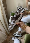 Nike Dunk Nubuk Kahve Beyaz Spor Ayakkabı