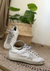 Superstar Golden Goose Beyaz Gümüş Sim Detaylı