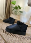 Ugg Classic Ultra Mini Siyah Deri Bot