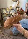 Ugg W Tarz Kalın Taban Taba Süet Terlik