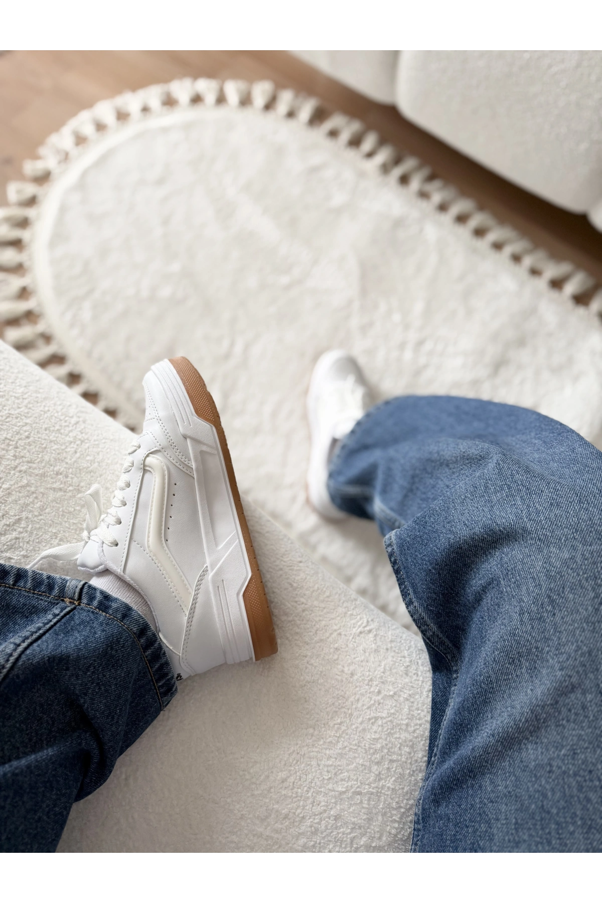 Vans Sk8-Low Platform – White / Gum