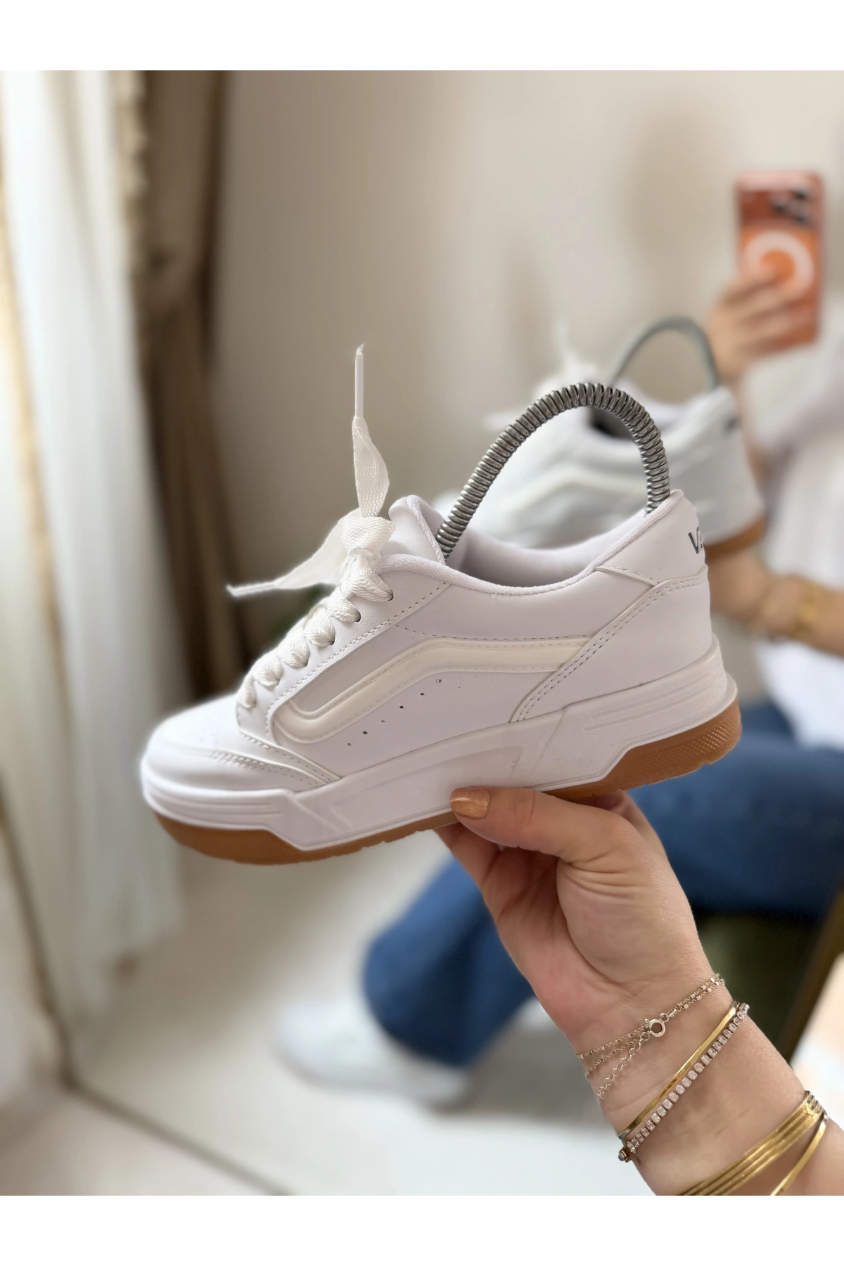 Vans Sk8-Low Platform – White / Gum