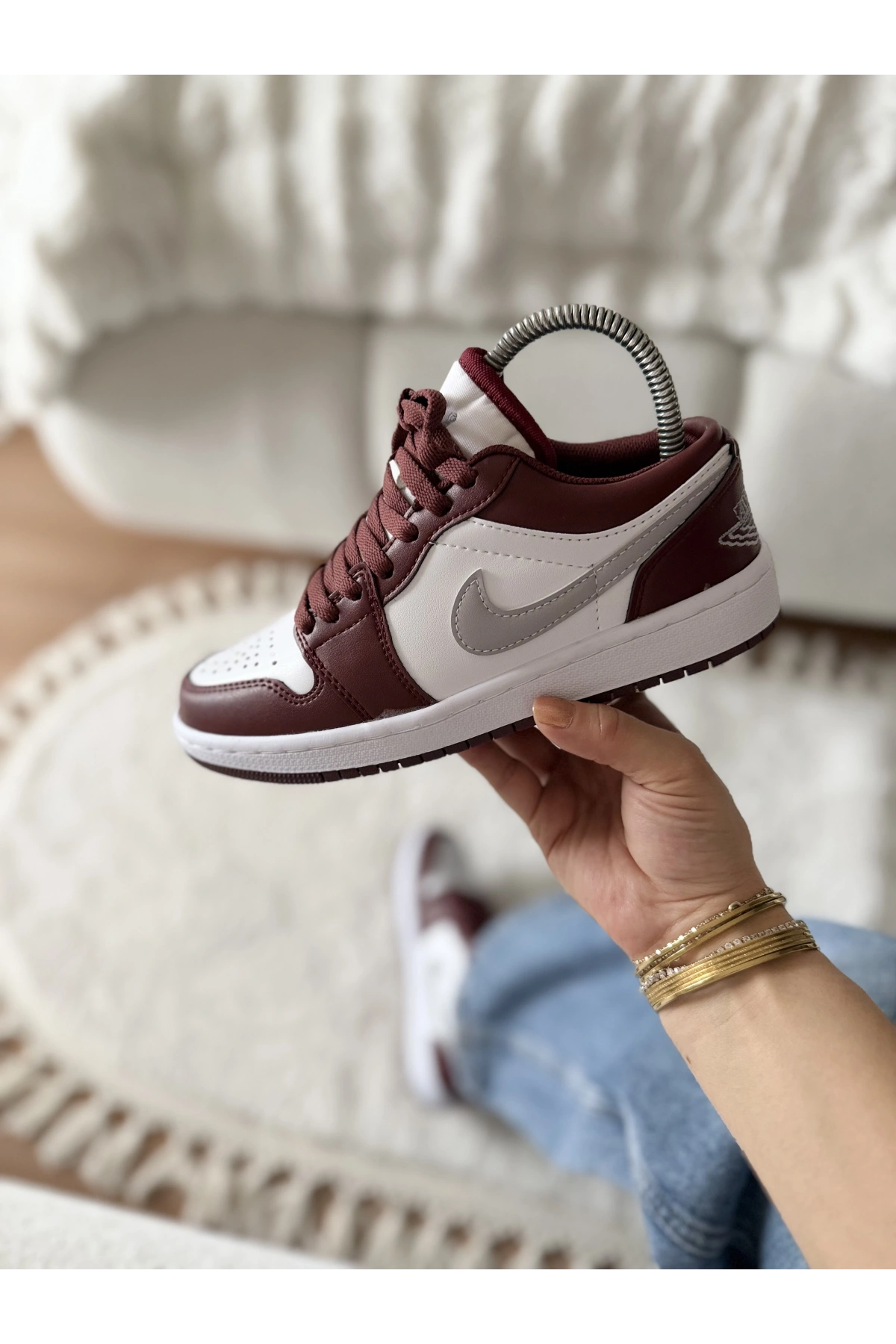 Nike Air Jordan 1 Low – Bordeaux / White