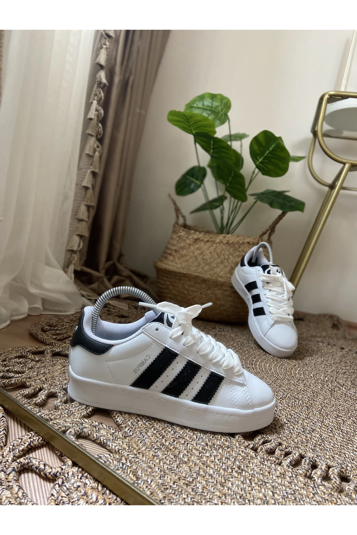 Adidas Campüs Beyaz Siyah Spor Ayakkabı