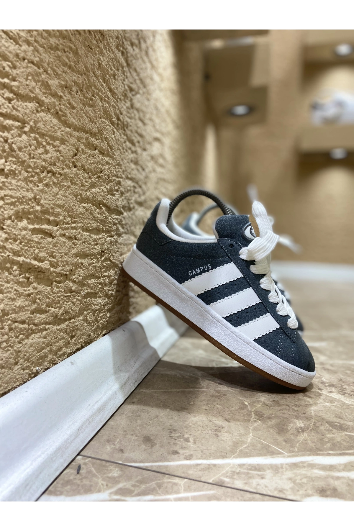 Adidas Campüs Gri Beyaz İthal Spor Ayakkabı