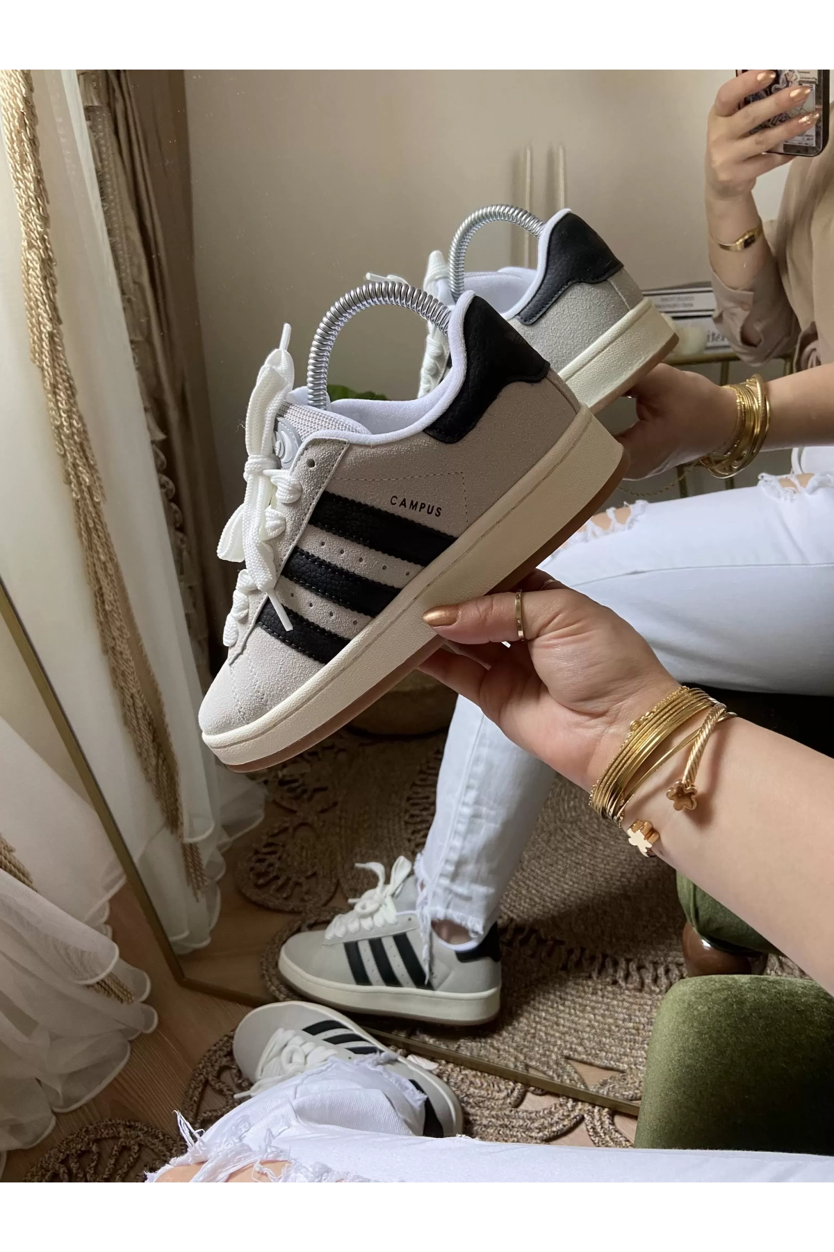 Adidas Campüs Gri Siyah Spor Ayakkabı