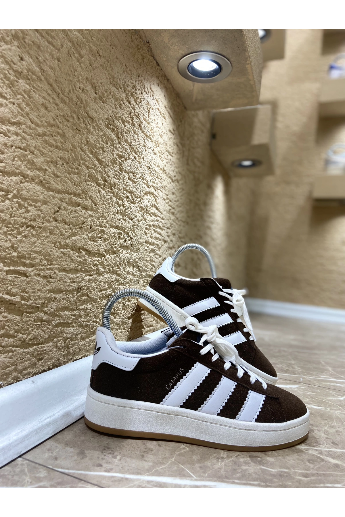 Adidas Campüs Kahve Krem İthal Spor Ayakkabı