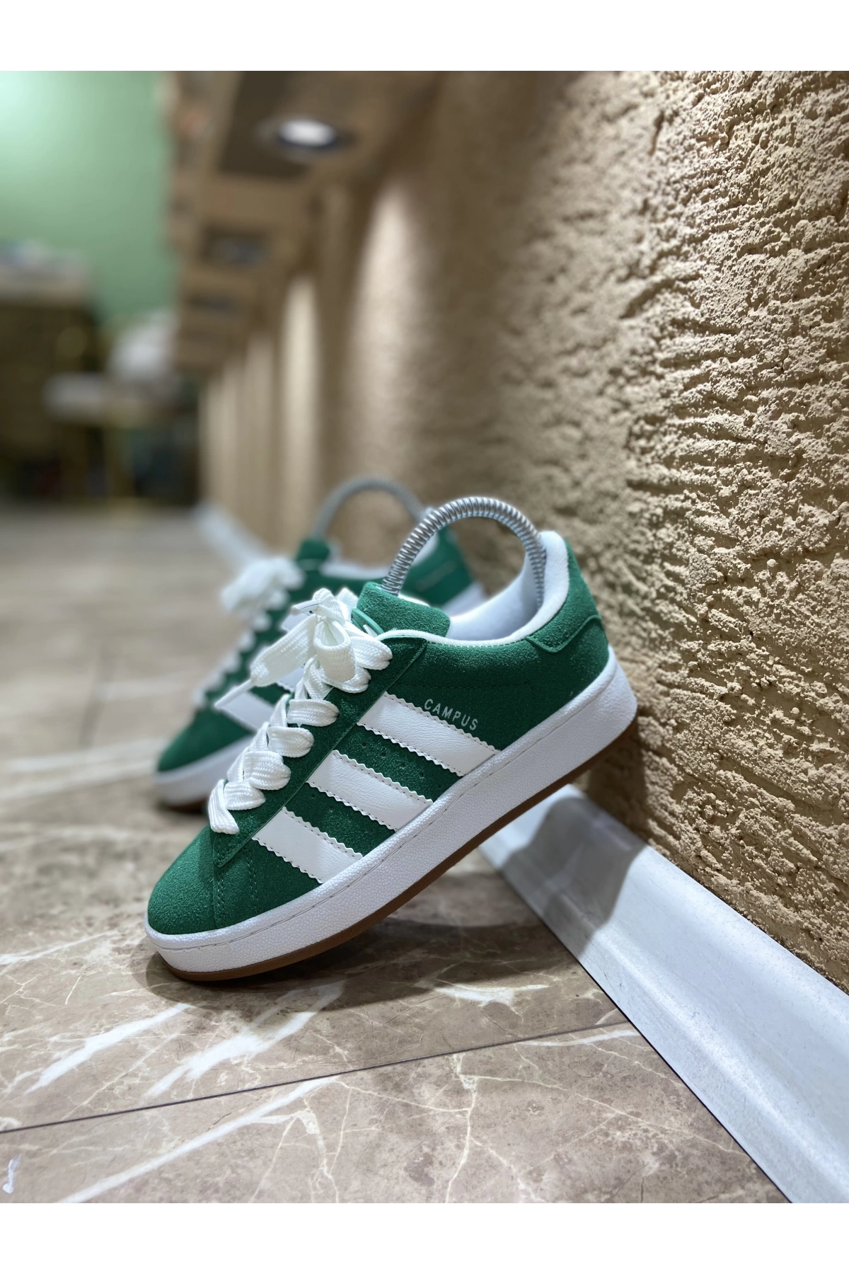 Adidas Campüs Yeşil Beyaz İthal Spor Ayakkabı