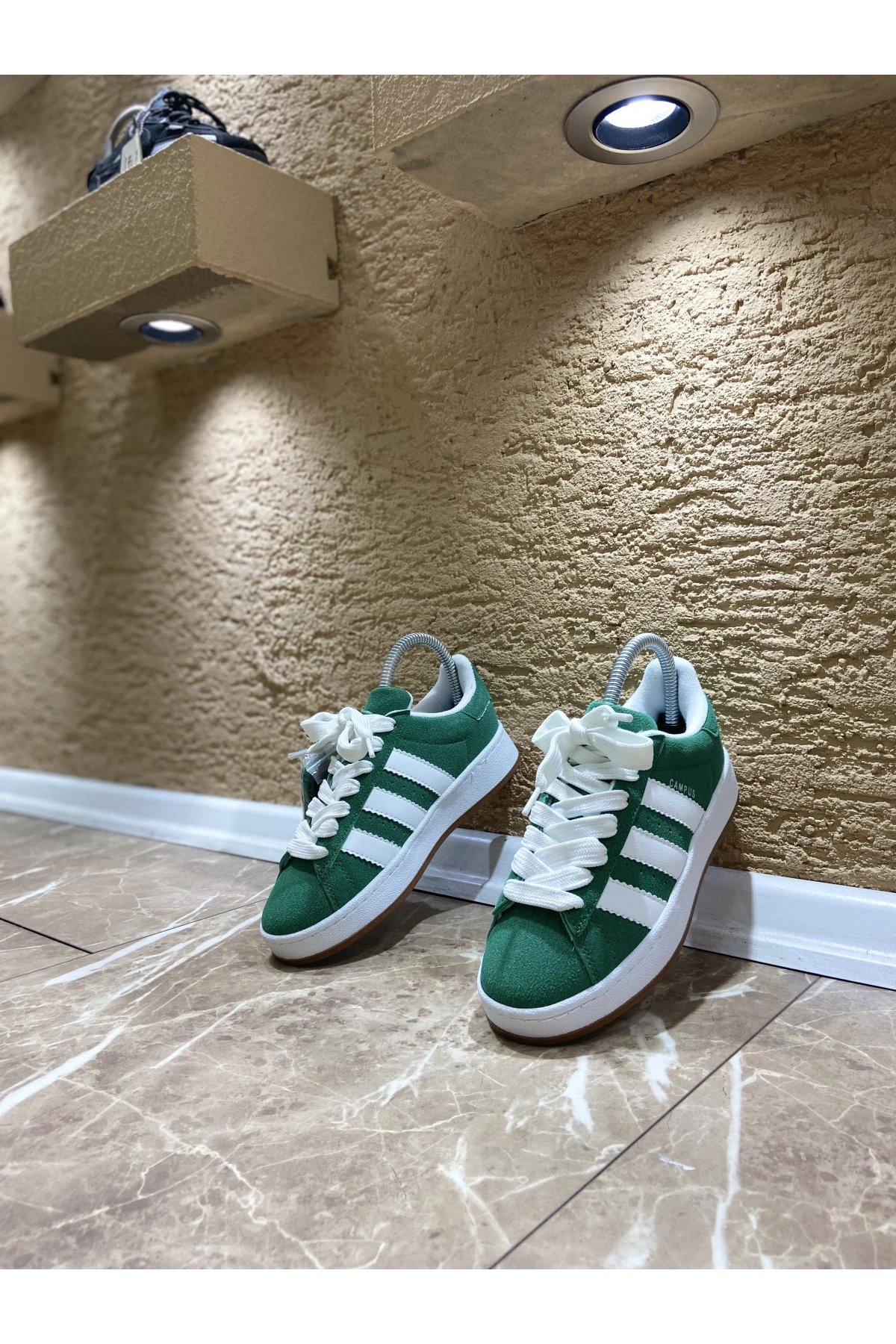Adidas Campüs Yeşil Beyaz İthal Spor Ayakkabı