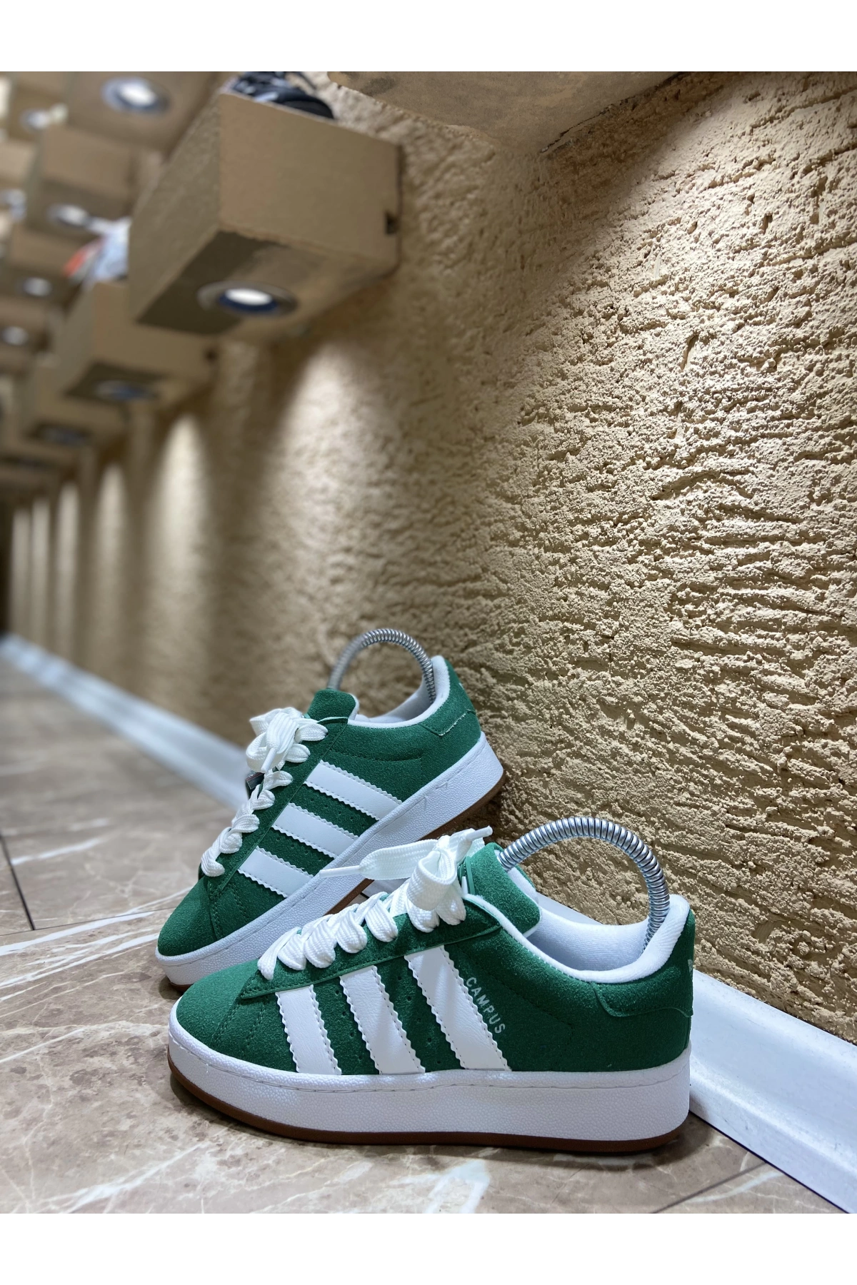 Adidas Campüs Yeşil Beyaz İthal Spor Ayakkabı