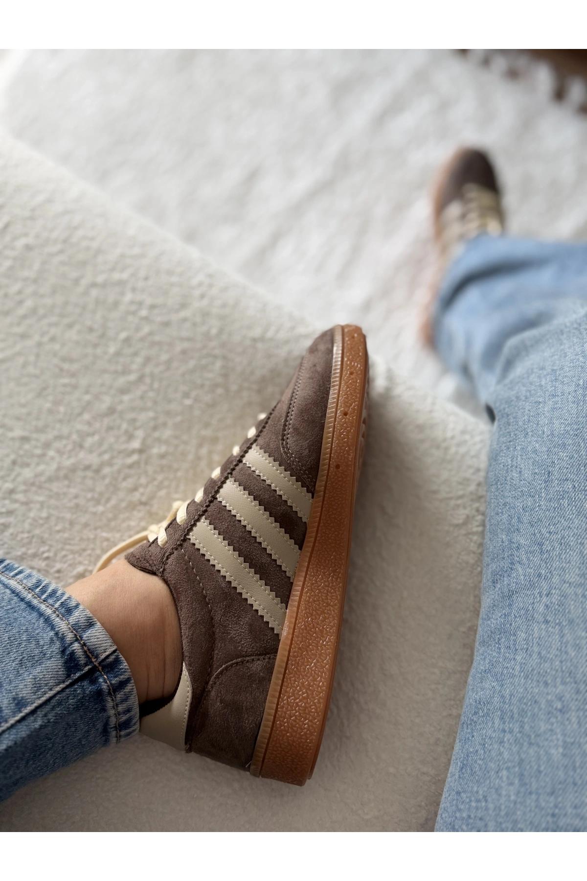 Adidas Handball Spezial Dark Brown Beige Unisex Sneaker