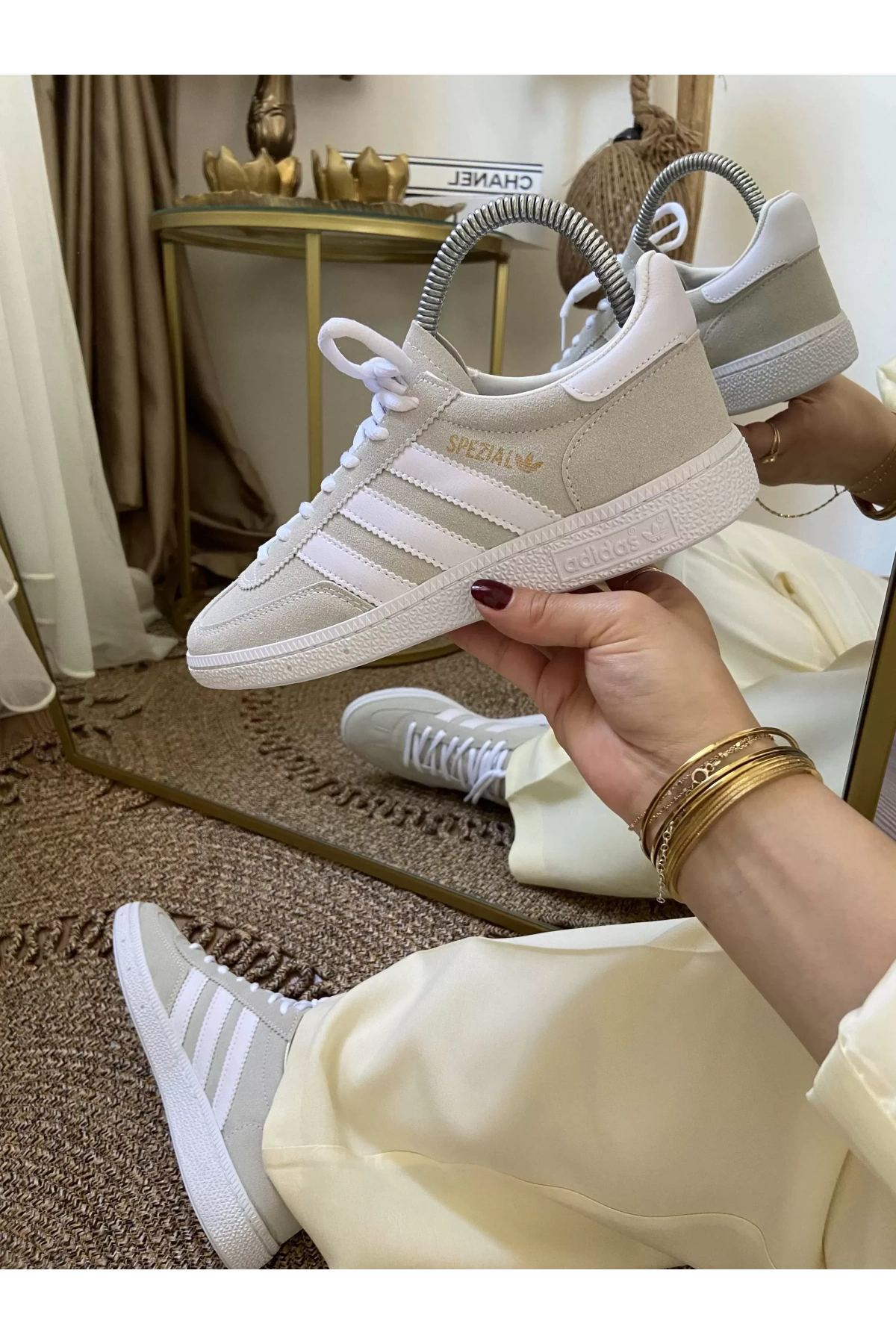 Adidas Handball Spezial Gri Beyaz Spor Ayakkabı