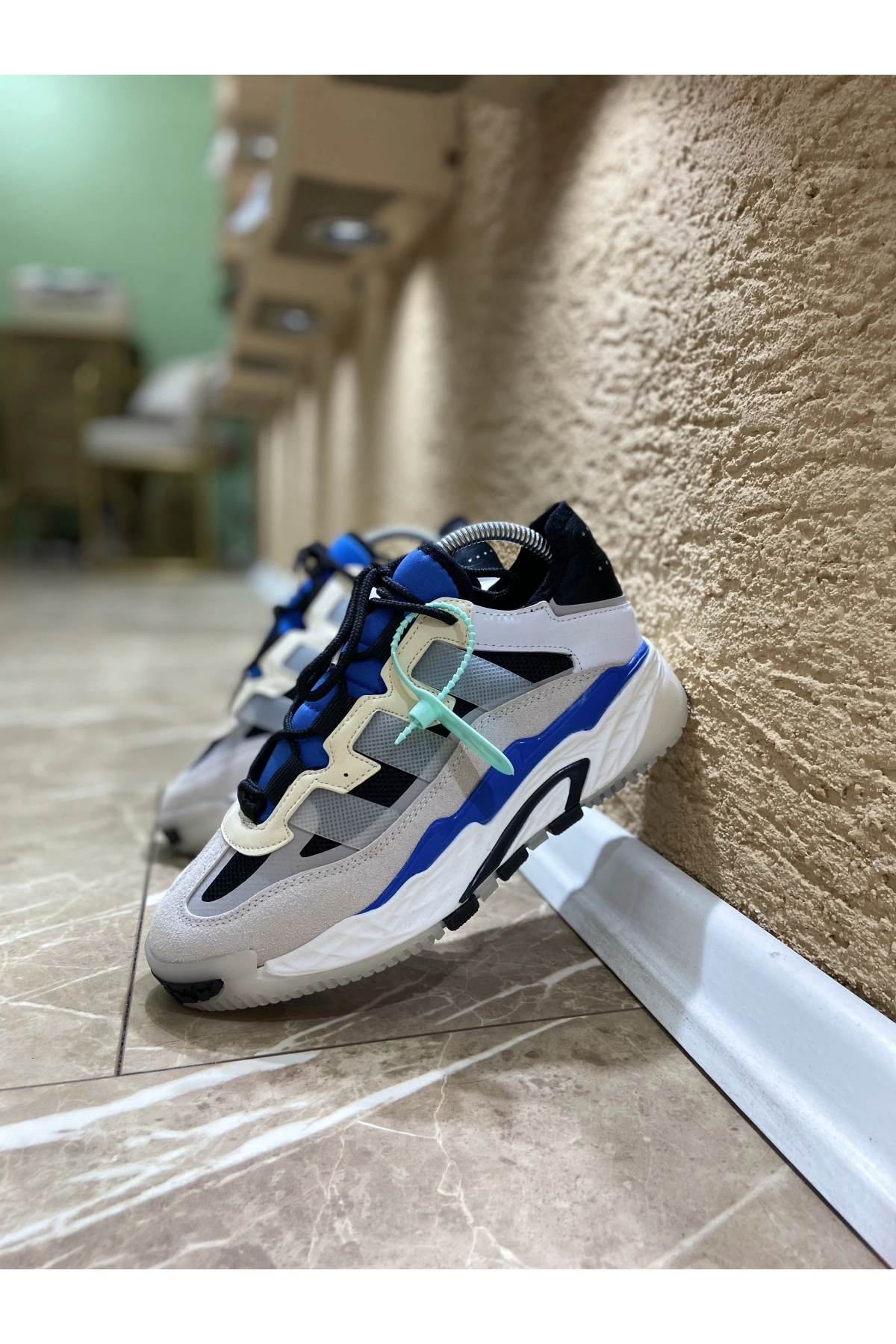 Adidas Niteball Mavi Beyaz İthal Spor Ayakkabı