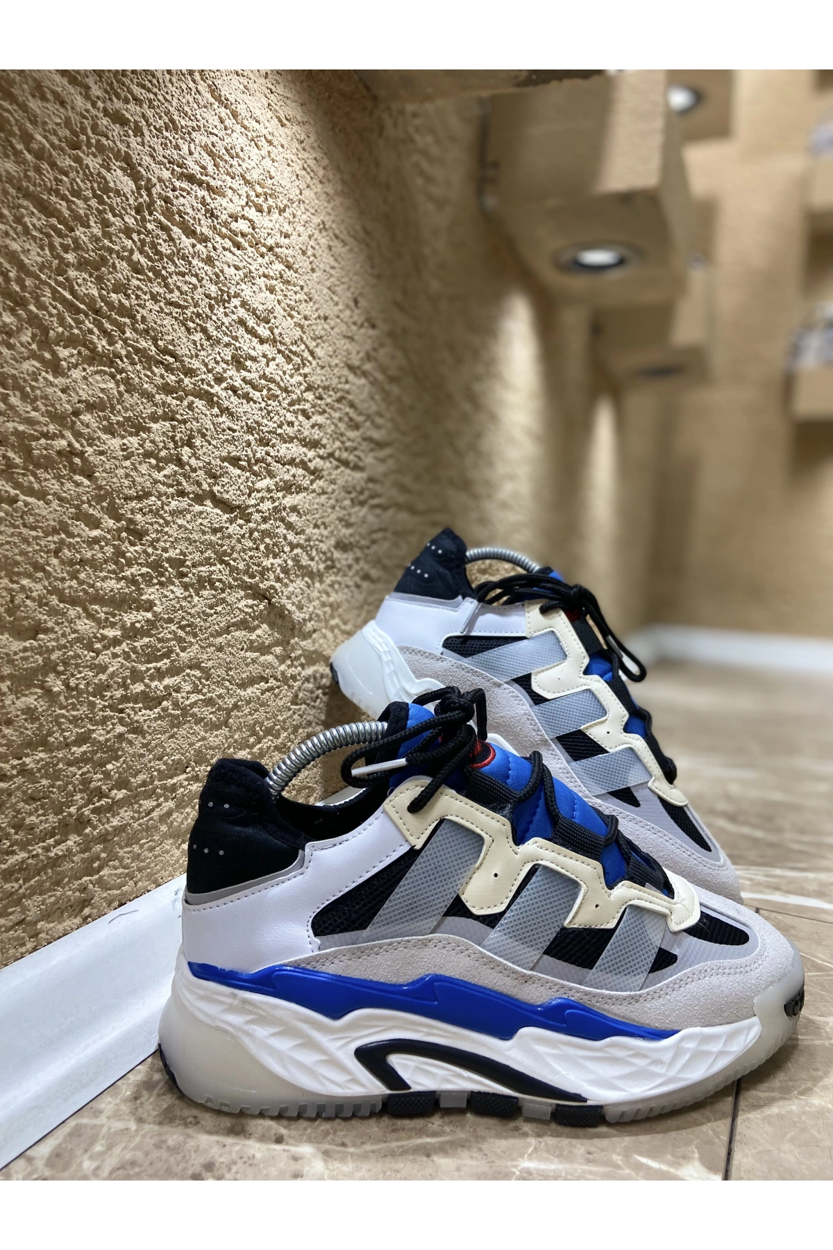 Adidas Niteball Mavi Beyaz İthal Spor Ayakkabı