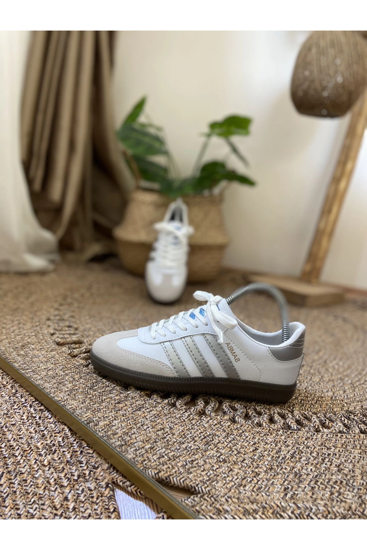 Adidas Samba Beyaz Gümüş İthal Spor Ayakkabı