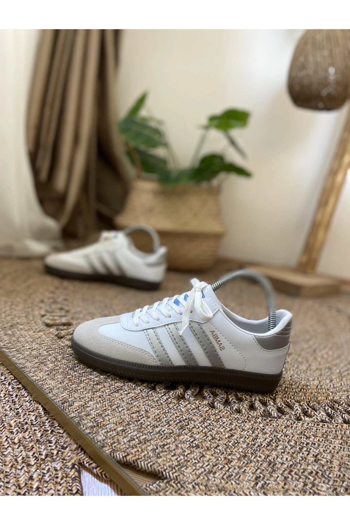 Adidas Samba Beyaz Gümüş İthal Spor Ayakkabı