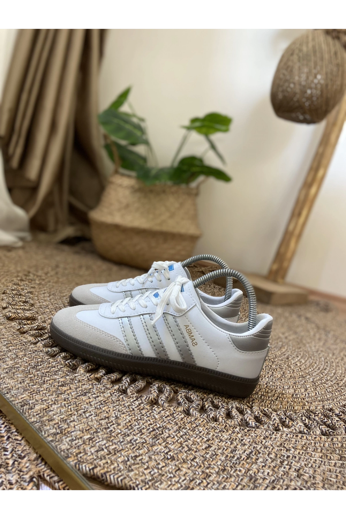 Adidas Samba Beyaz Gümüş İthal Spor Ayakkabı