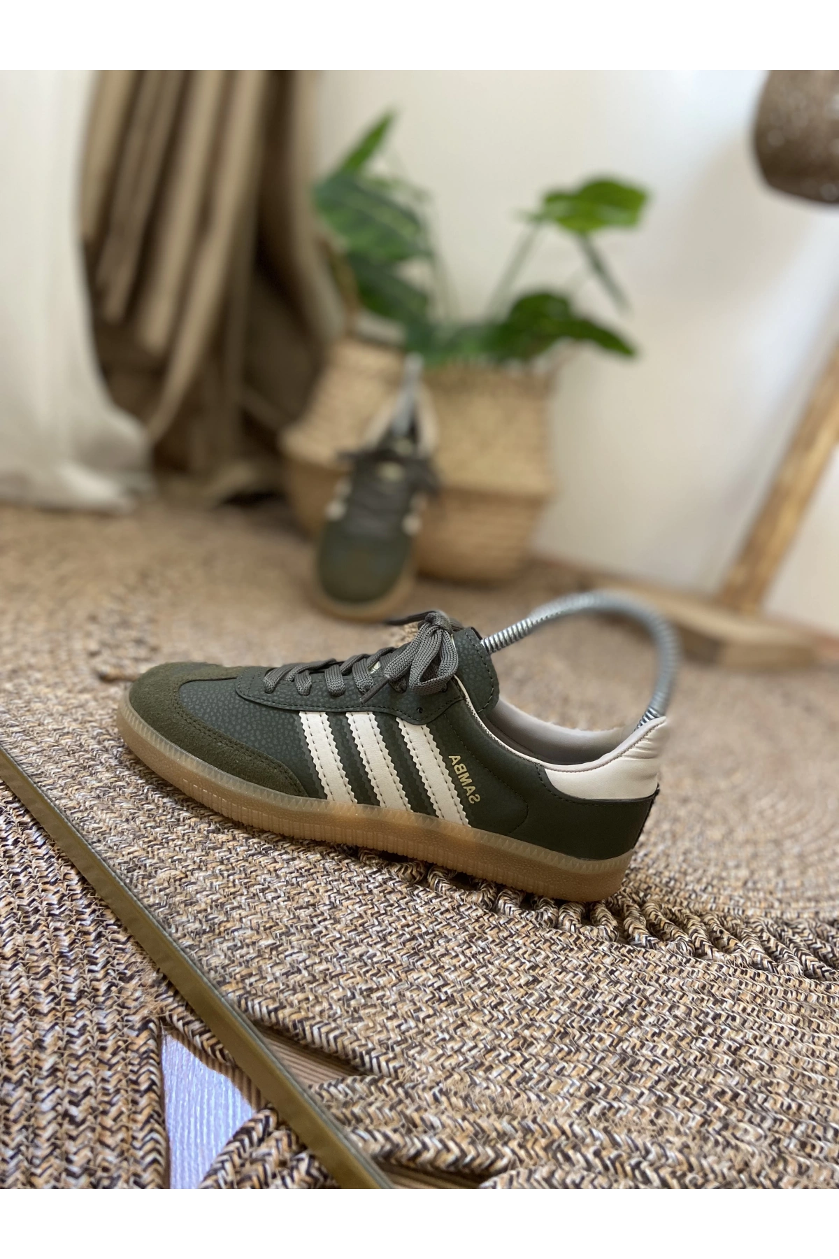 Adidas Samba Haki Yeşil Krem İthal Spor Ayakkabı