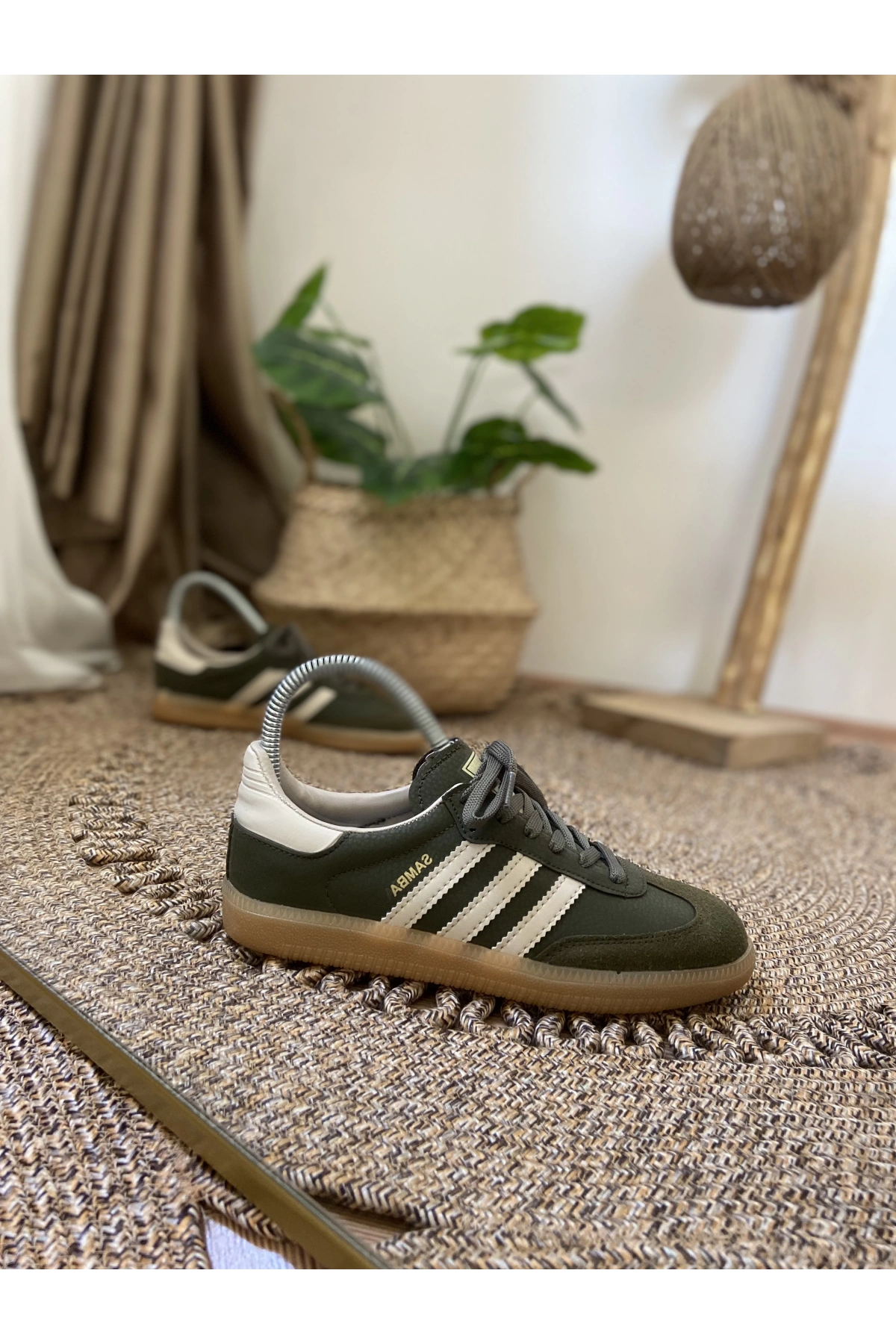 Adidas Samba Haki Yeşil Krem İthal Spor Ayakkabı