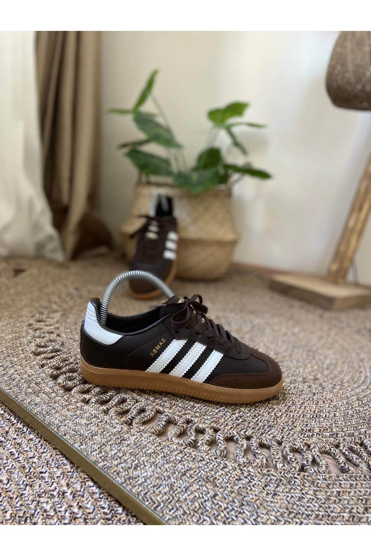 Adidas Samba Kahve Krem Spor Ayakkabı
