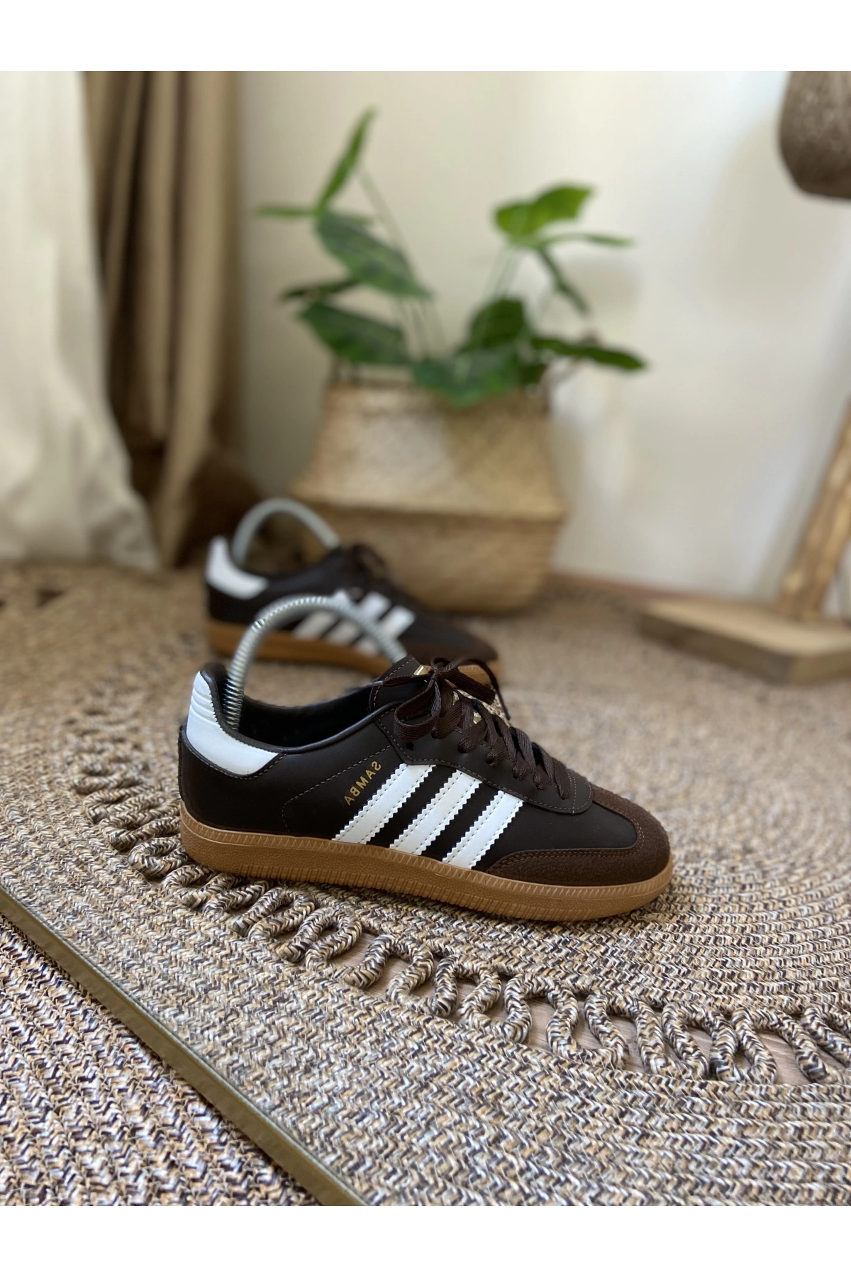 Adidas Samba Kahve Krem Spor Ayakkabı