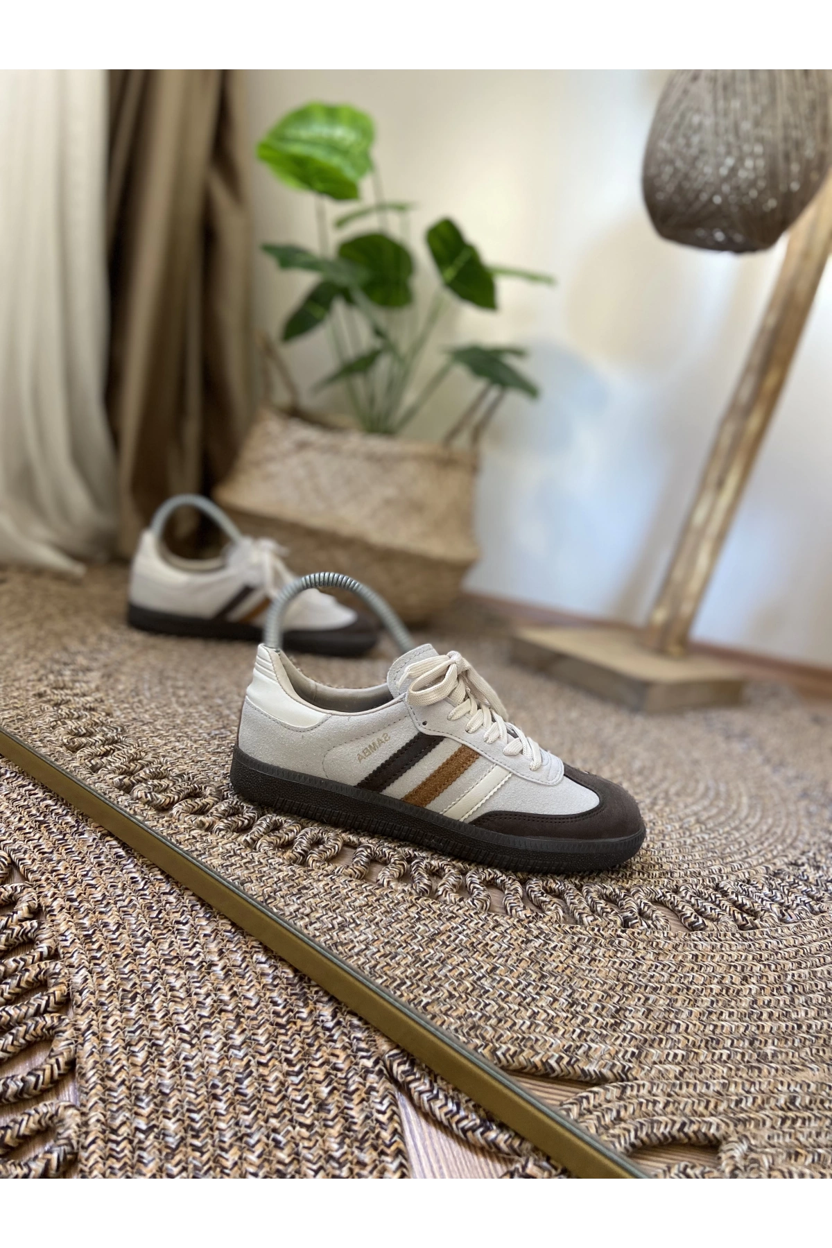 Adidas Samba Kahve Krem Spor Ayakkabı