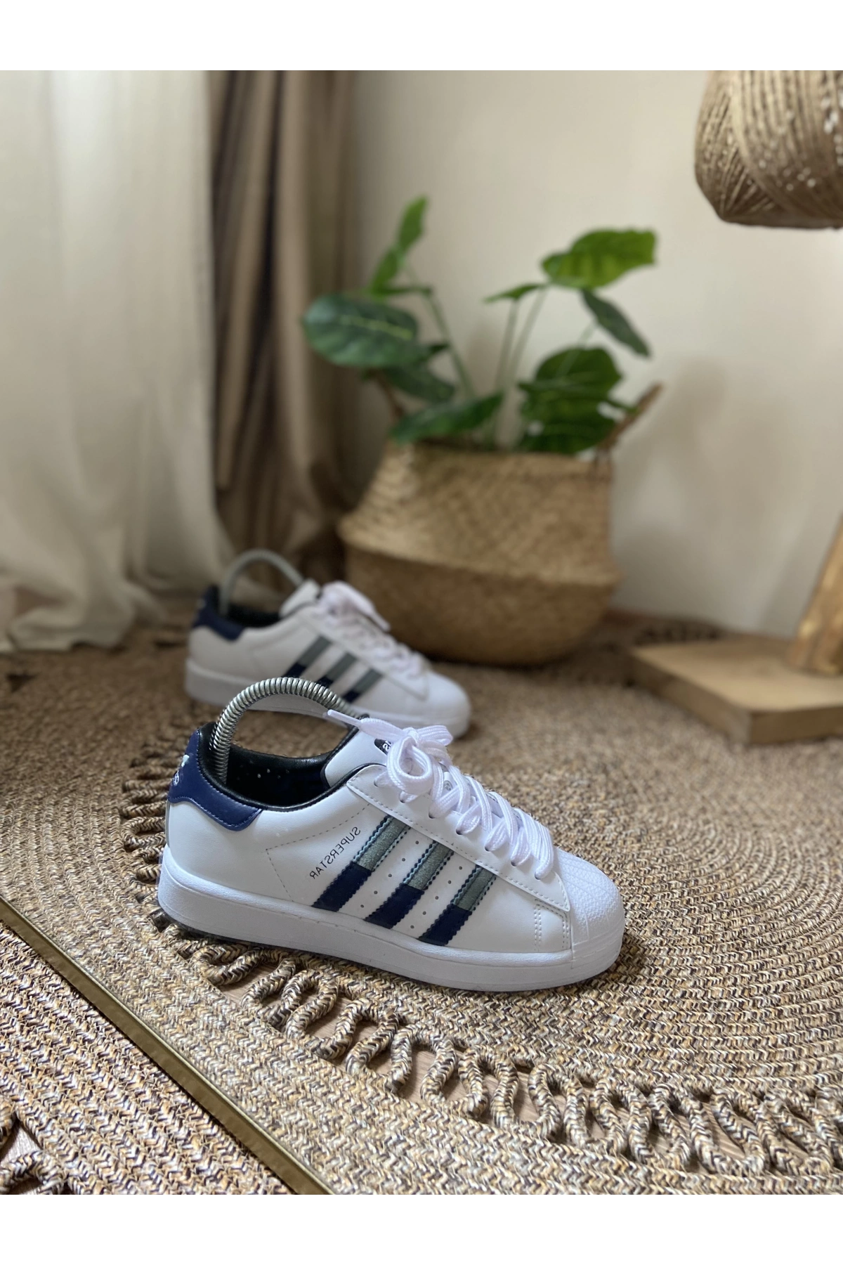 Adidas Süperstar Beyaz Mavi