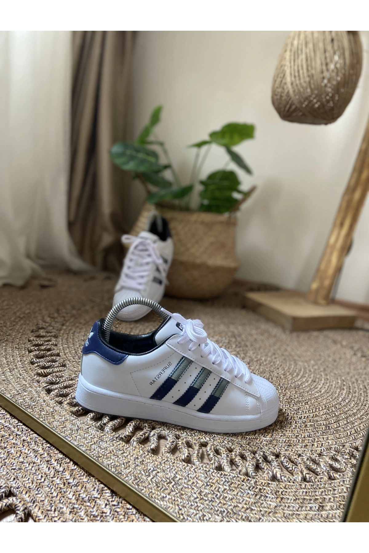 Adidas Süperstar Beyaz Mavi