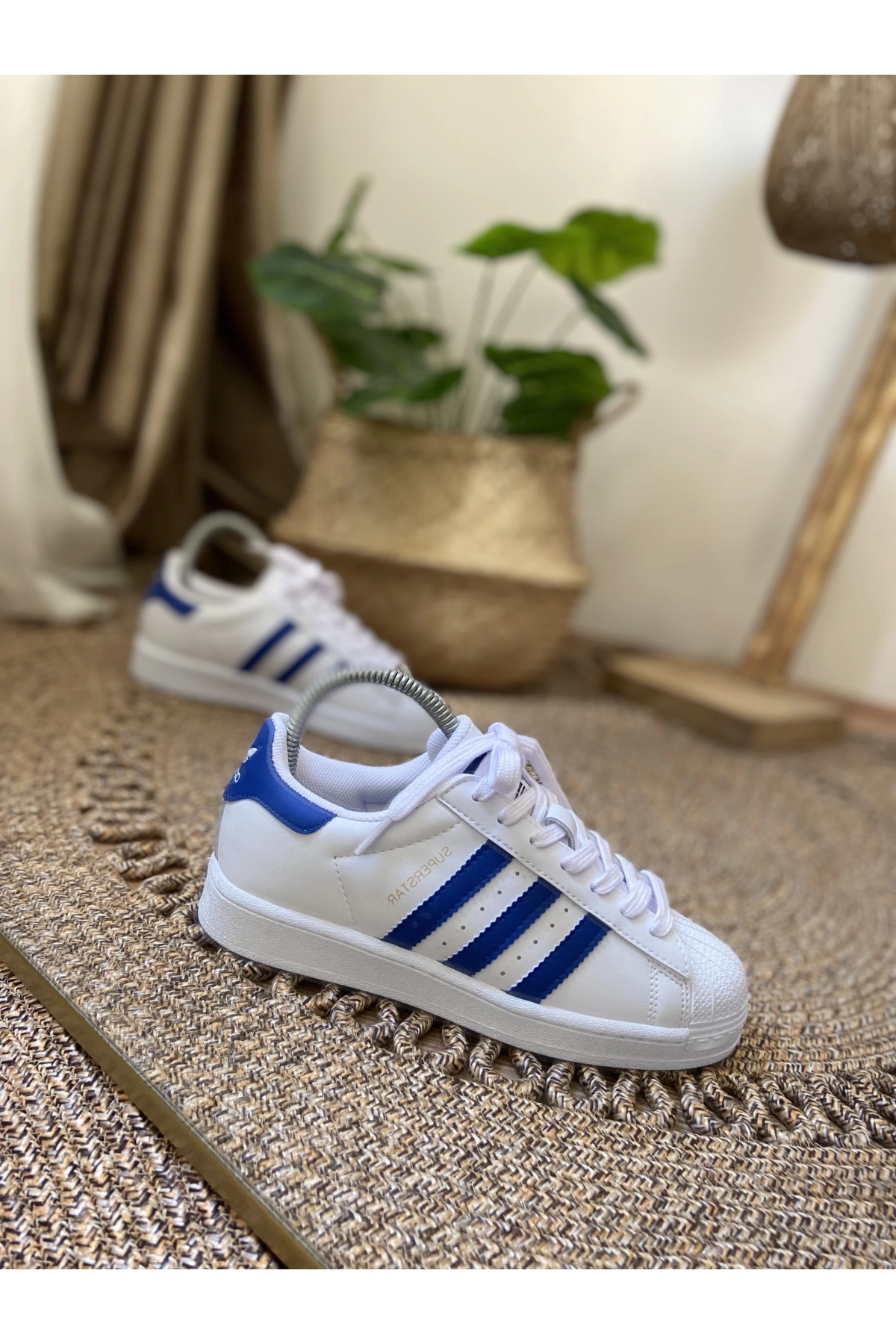 Adidas Süperstar Beyaz Mavi İthal Unisex