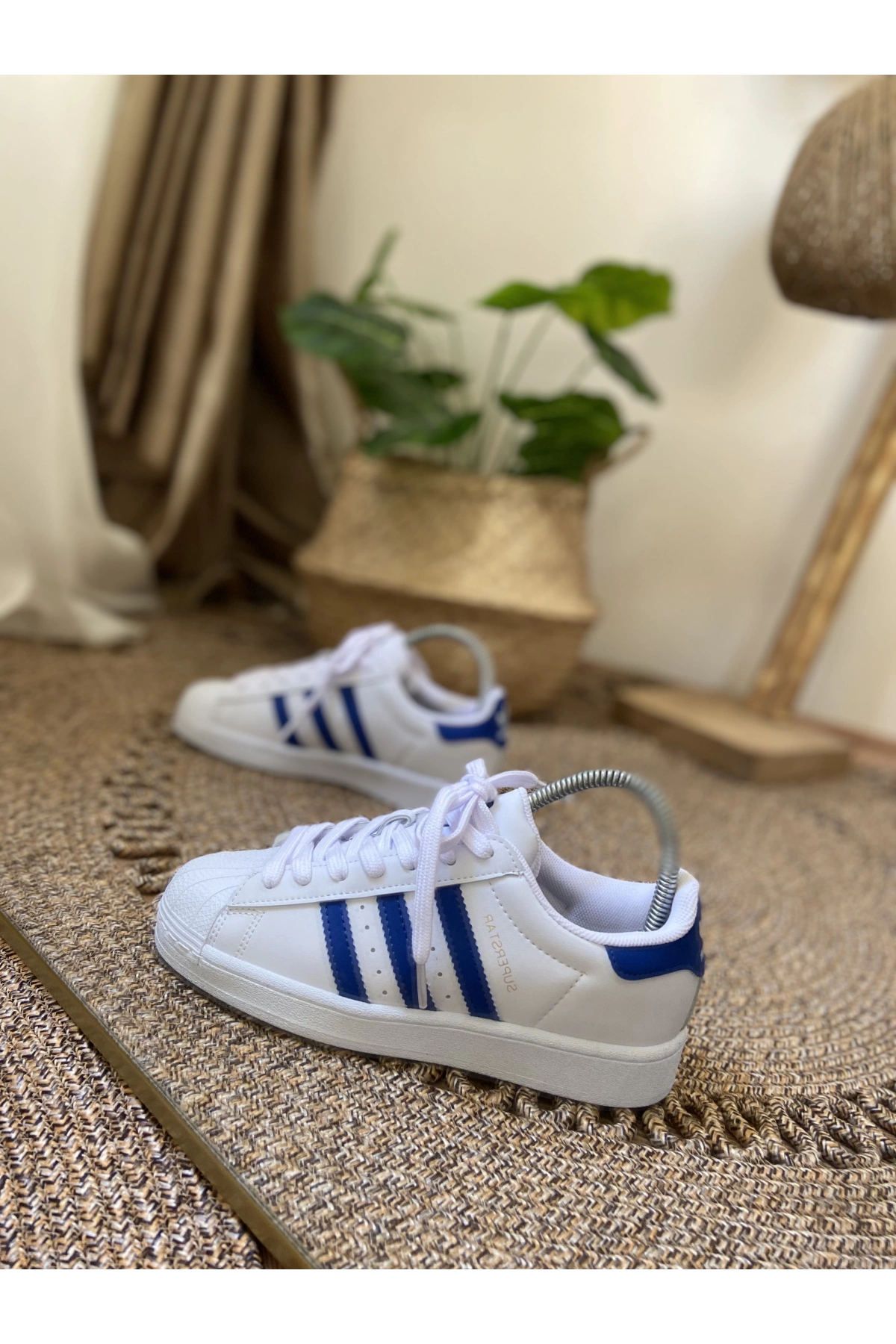 Adidas Süperstar Beyaz Mavi İthal Unisex